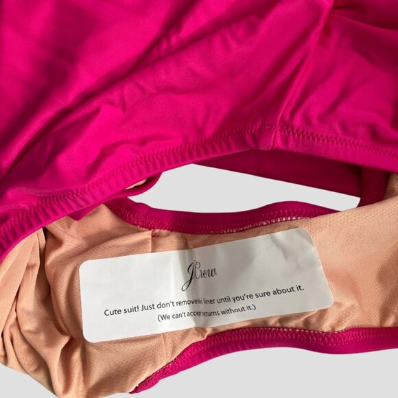 J Crew Ruched V-Neck One-Piece Swimsuit size 4 S Pink - Picture 5 of 5